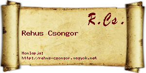 Rehus Csongor névjegykártya